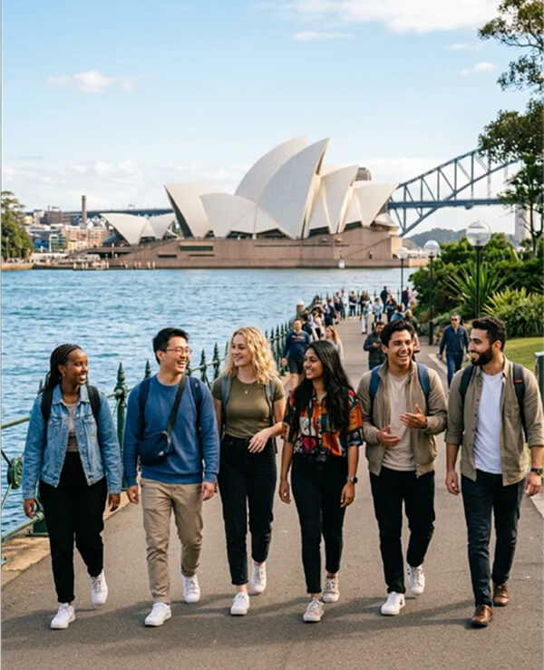 Estudantes na Austrália