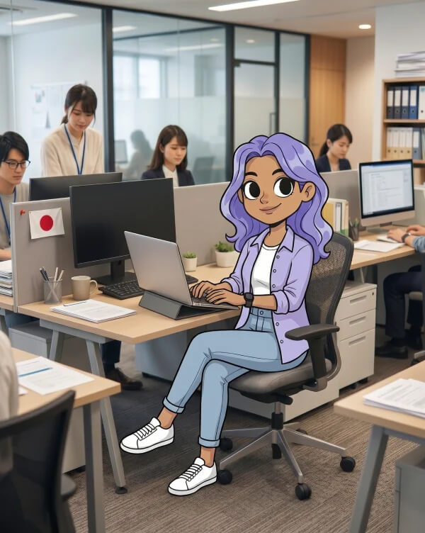 Imagem animada usando portátil
